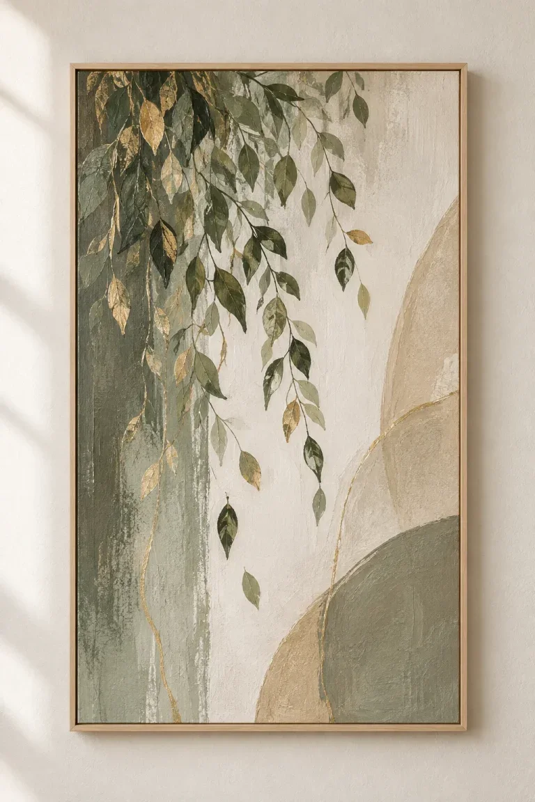 Tranh Canvas Lá Rủ Trừu Tượng – H00212.2