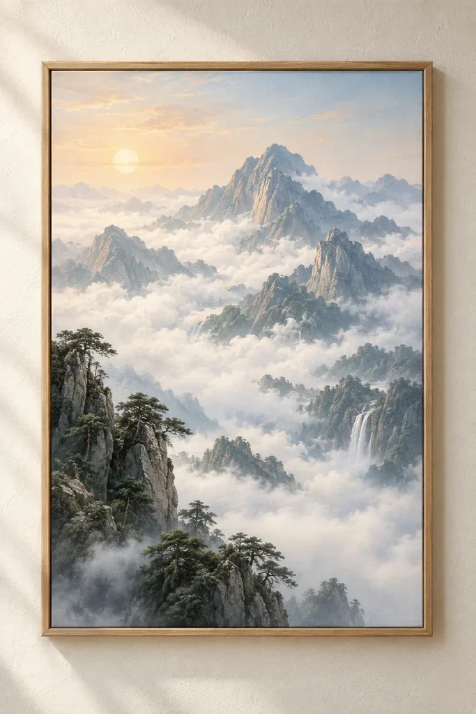 Tranh Canvas Núi Mây Trắng – H00116