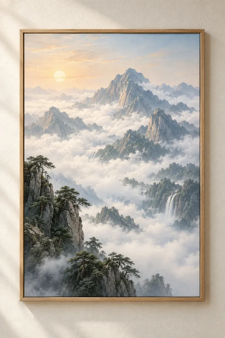 Tranh Canvas Núi Mây Trắng – H00116
