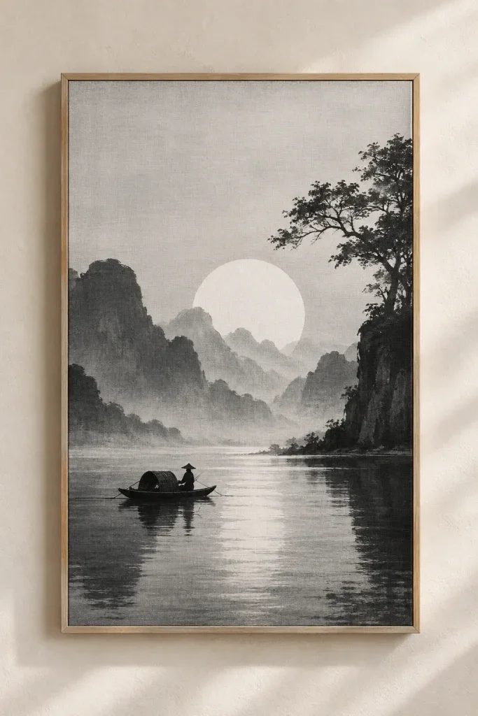 Tranh Canvas Nghệ Thuật Đen Trắng – H00105