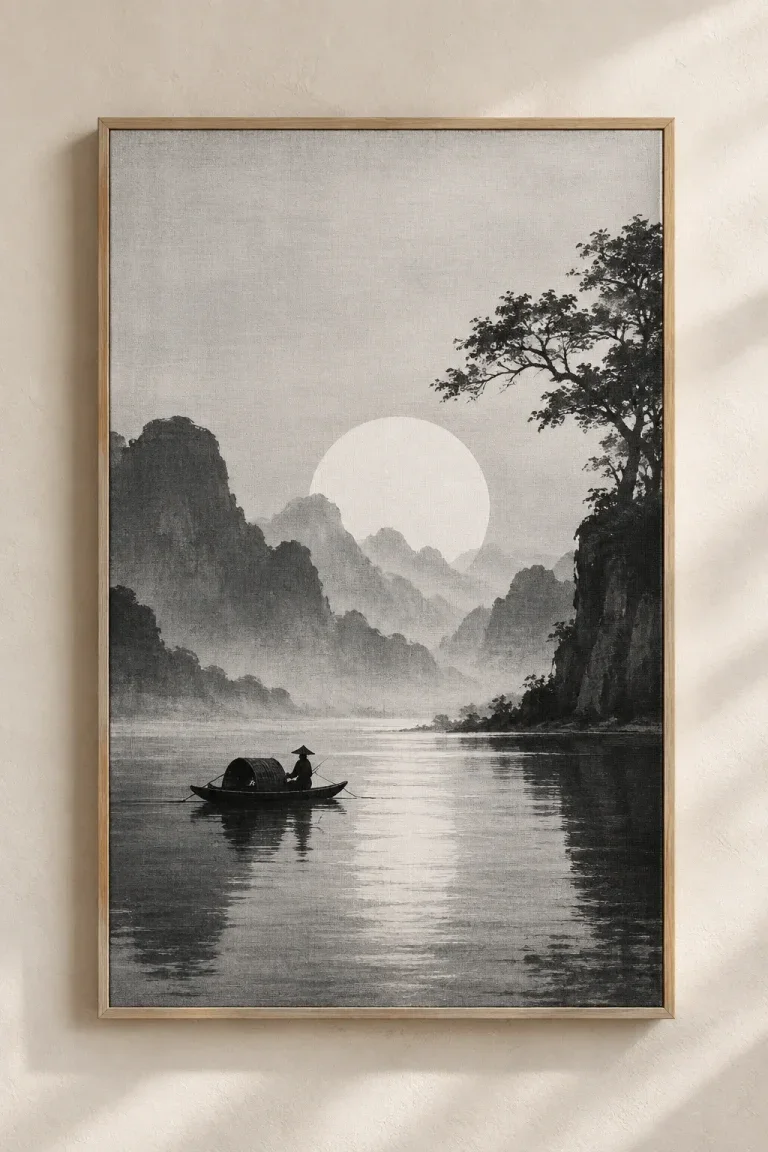 Tranh Canvas Nghệ Thuật Đen Trắng – H00105