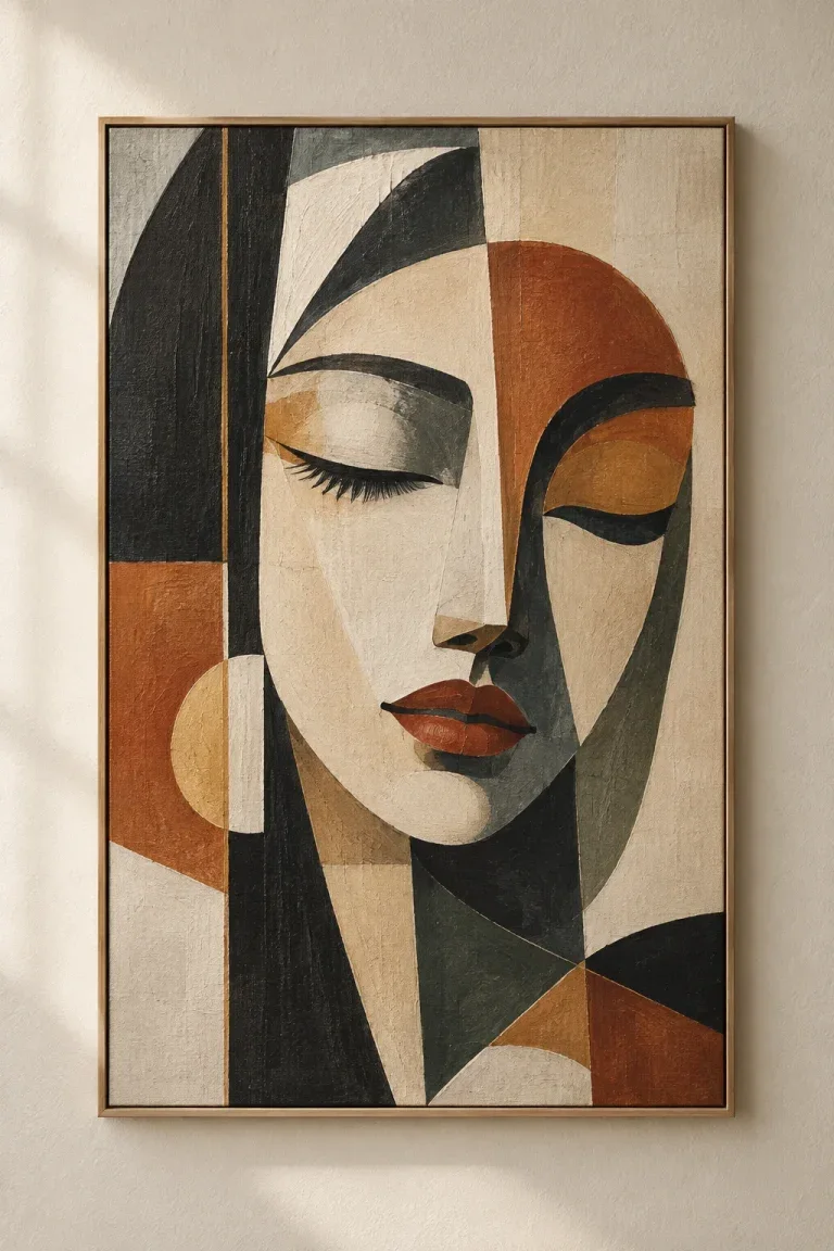 Tranh Canvas Khuôn Mặt Trừu Tượng – E00215