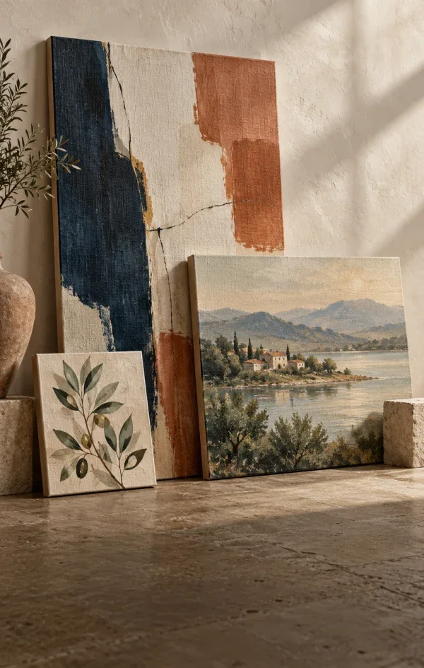 Bộ sưu tập tranh canvas trừu tượng phong cảnh và hoa lá